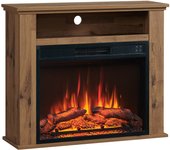 Balderia frida | chimenea eléctrica de pie | calefacción eléctrica 2000 w | mando a distancia, temporizador, termostato | roble oscuro