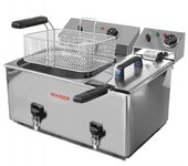 Freidora eléctrica de 10+4 litros con grifo maiser f12/10+6/4g