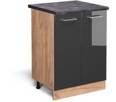 Vicco mueble bajo de cocina r-line, antracita alto brillo, 60 cm , et antracita