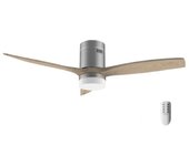 Cecotec ventilador de techo energysilence aero 5600 classic steel.40w.motor dc, diámetro 132cm, 3 aspas, lámpara led 18w, temporizador