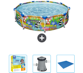Paquete de piscina - bestway - alrededor - 274x274x66 cm + accesorios cb6