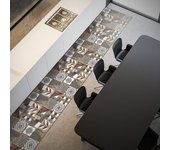 Tapetes de cocina de vinilo antideslizantes oro verde 50x240 cm