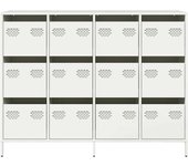 Aparador | aparador de comedor | armario de cocina de acero laminado en frío blanco 135x39x103,5 cm cfw19162