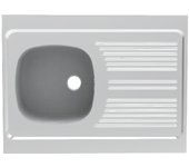 Fregadero de montaje nu lavelli, suave 18/10 acero inoxidable, 1 tanque, 1 drenante, l100cm