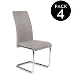 Pack 4 sillas de comedor san gris marengo san 44 x 100 x 61 cm