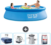 Paquete de piscina - intex - alrededor - 305x305x76 cm + accesorios cb54