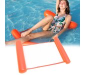Colchoneta piscina tumbona hamaca flotante, pool colchón hinchable, flotador piscina playa cama de agua flotador inflable del agua hinchable naranja