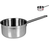 Home ecopoint casseruola con manico, acciaio inossidabile, argento, 18 cm