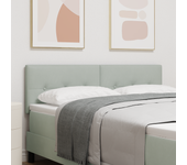 Cabecero vidaxl con botones tufted en gris claro de 160 cm de terciopelo