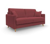 Edgar sofá cama convertible en tela felis impermeable 180 cm (mat. 140x197) rojo