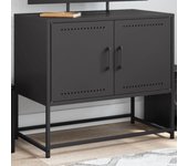 Mueble tv negro 68,5x39x60,5 cm acero