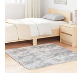 Alfombra de pelo largo navarra gris claro 120x120 cm