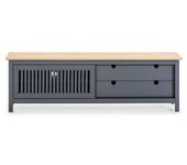 Mueble para televisión modelo luna acabado gris 158 cm(ancho) 49.5 cm(alto) 40 cm (fondo)