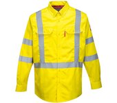 Camisa de alta visibilidad y resistente a la llama bizflame 88/12 cintas reflectantes fr95