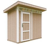Caseta jardin exterior paneles a base de madera lp smartside 3m2 con suelo y baldosas bituminosas - l161xa294xa239 cm - timbela m901 - terra brown
