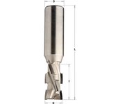 Fresa helicoidal z2+2 12-dp (pcd) d:20x55x115 s:20 dx cmt