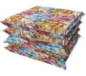 Juego de 4 cojines para silla de jardín con funda desenfundable en impresión digital doble cara 50x50x8 cm (coral)