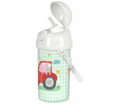 Botella de agua safta granja blanco pvc verde claro (500 ml)