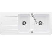 Fregadero 116 x 51 cm villeroy & boch architectura 80 blanco desagüe automático incluido
