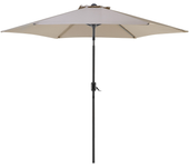 Beliani sombrilla de jardín 270 cm varese gris pardo
