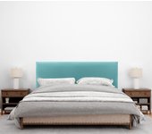 Dhome cabecero de terciopelo liso alta gama con patas moderno cabezal tapizado cama lujo dormitorio acolchado (turquesa, 145x105cm)