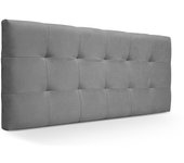Cabecero san francisco tela cabecero de cama tapizado para camas de 90 y 105 (115 x 57 cm) tela gris sueños zzz