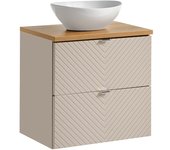 Mueble lavabo individual 60cm manoa cachemira y madera