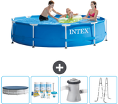 Paquete de piscina - intex - alrededor - 305x305x76 cm + accesorios cb6