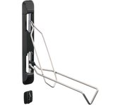Wiltec soporte de pared plegable para bicicletas 117 x 638 x 584 mm en acero y plástico soporta hasta 35 kg bici con rueda 53,3-71,1 mm de ancho so...