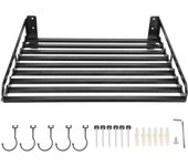 Rejilla para horno microondas, soporte para estante para horno microondas montado en la pared de 23,58 x 15,52, organizador de cocina, estante de al