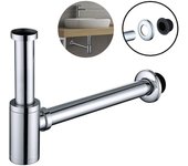 Sifón de lavabo de acero inoxidable para lavabo y fregadero, juego de sifón de altura ajustable g1-1-4