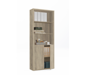 Estantería-1 dos puertas acabado roble cambrian, 196.5 cm(alto)75.5 cm(ancho)33 cm(fondo)