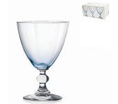 H&h set 6 calici splendor cielo in vetro azzurro cl 25