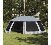 Carpa de piscina con techo desmontable y paredes de malla gris, 690 x 690 cm