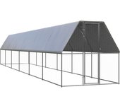 Maison exclusive - jaula gallinero de exterior de acero galvanizado 2x12x2 m