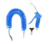 Kit de pistola de aire neumática azul con conector ue manguera de pu soplar fuerte para limpieza de maquinaria de precisión doméstica coche