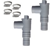 Juego de 2 válvulas de cierre para mantenimiento de piscinas - válvula de conexión de manguera de piscina con conector de manguera de 32 mm