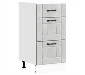 Mueble bajo de cocina lucca madera contrachapada gris cemento