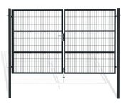 Puerta batiente de malla metálica 3m razo 300b180 gris
