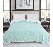 Haradeco manta borreguito jacquard 3d mariposa, manta sherpa franela 100% poliester para sofá cama(aguamarina, 220x240cm)