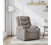 Sillón reclinable de tela color topo