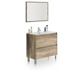 Mueble de baño con espejo thai 2 cajones nordik 73 x 13 x 35 cm
