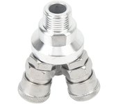 Acoplamiento rápido de 3 vías, tipo universal, rosca macho, accesorios giratorios para compresor de aire g1/2