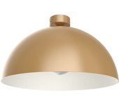 Lumicom | cassis lámpara de techo, 1xe27, max 42w, metal, oro anodizado/blanco, d40cm