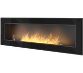 Chimenea de bioetanol empotrada frame 1500 simplefire con cristal negro