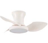 Ventilador de techo de techo led reel blanco 20w 1900lm cct intensidad regulable con mando a distancia