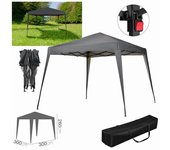 Cenador de jardin antracita 3 x 3 x 2.60 m