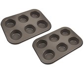 Moldes para magdalenas bergner baking lovers bg chocolate (2 unidades)