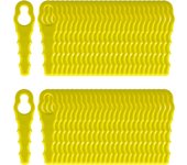 Cuchillas de repuesto de 50 piezas, cuchillas de plástico para cortacésped con dientes de sierra, accesorios para cortar césped de jardín
