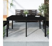 Vidaxl mesa de jardín madera maciza pino negro 159,5x82,5x76 cm